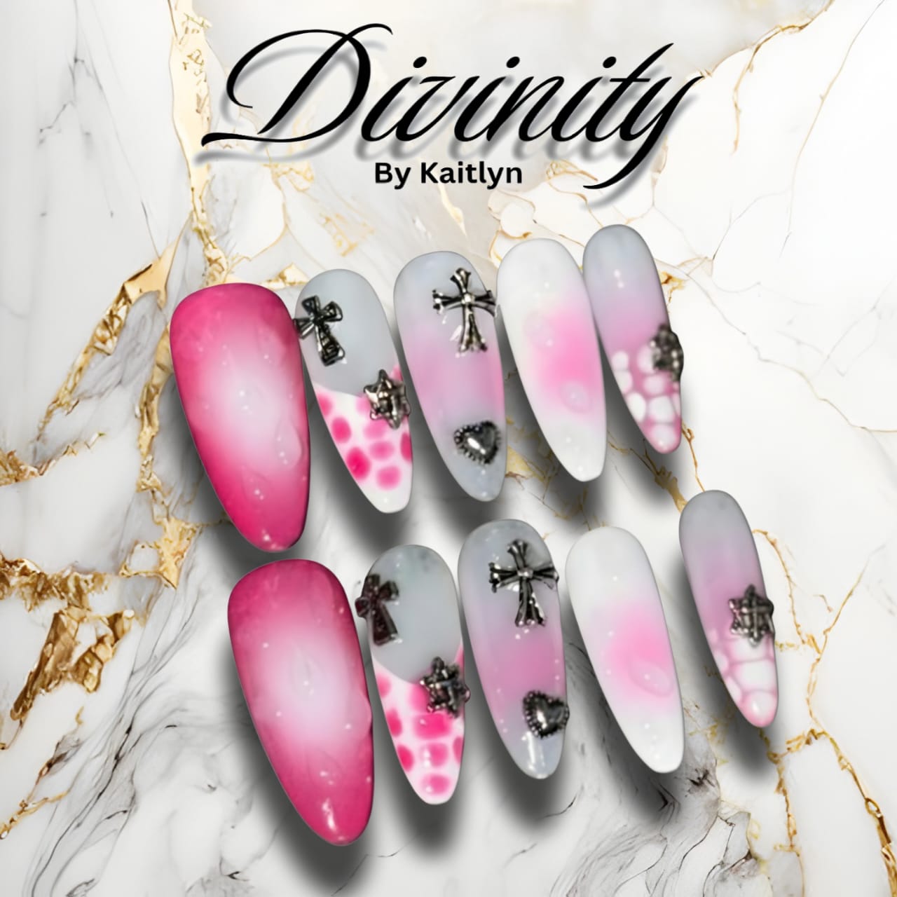 Cross of Love – Faith-Inspired Press-On Nails